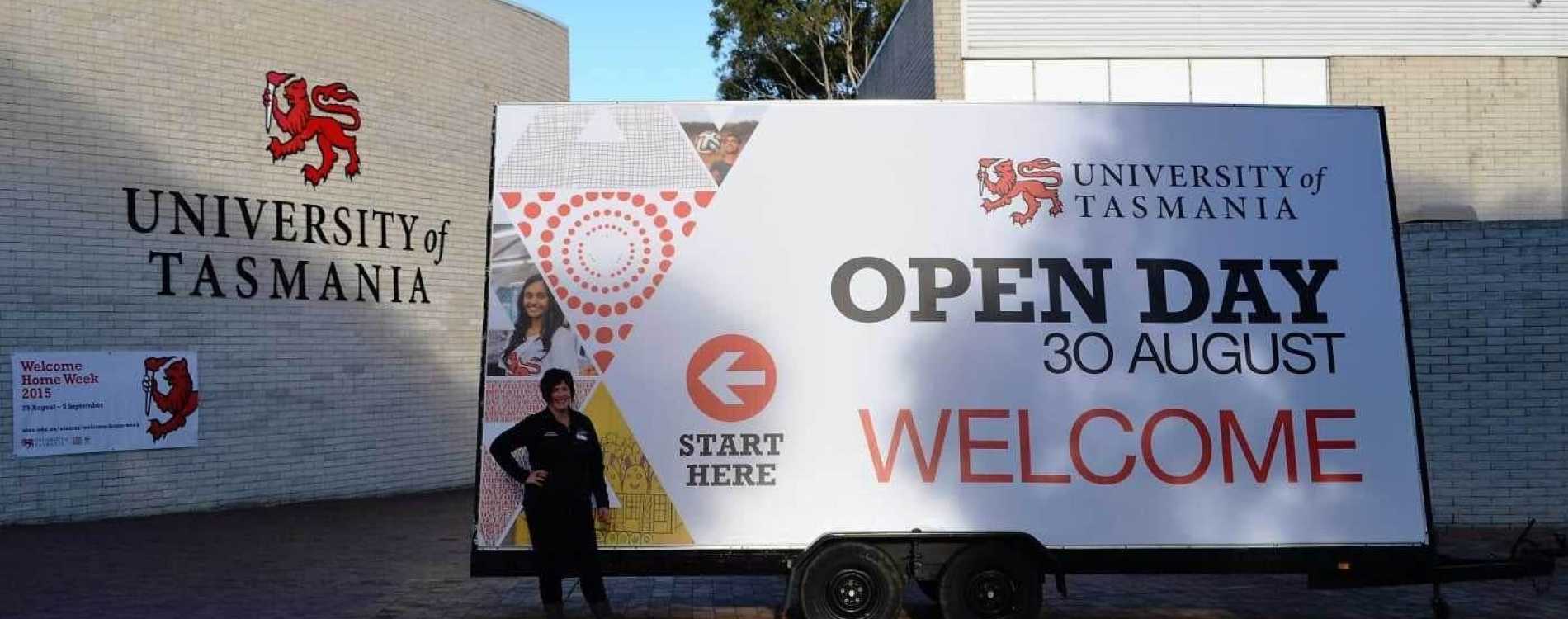 University Of Tasmania Mobile Billboard Trailer Signage