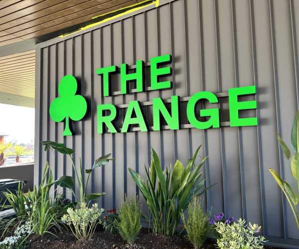 The Range illuminated signage