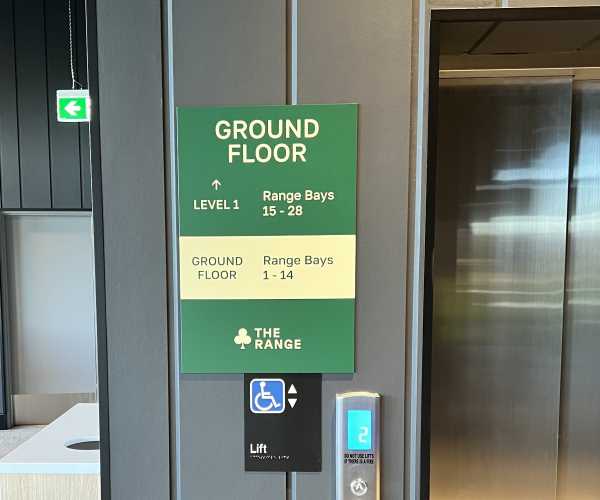 Wayfinding signage The Range