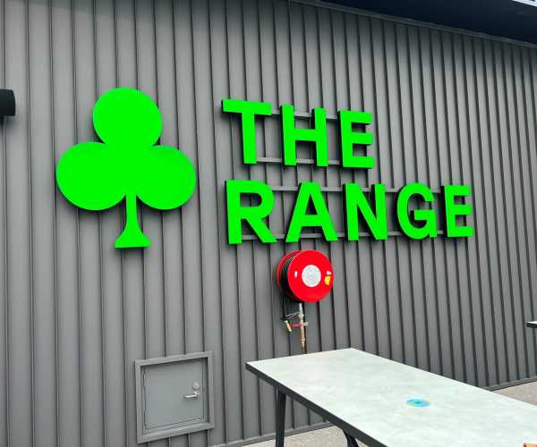 The Range illuminated signage
