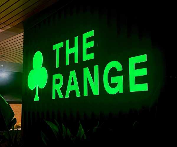 The Range illuminated signage