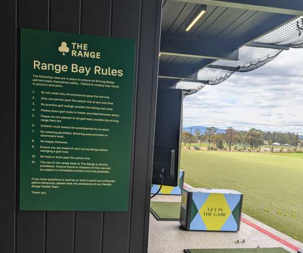 The Range rules signage