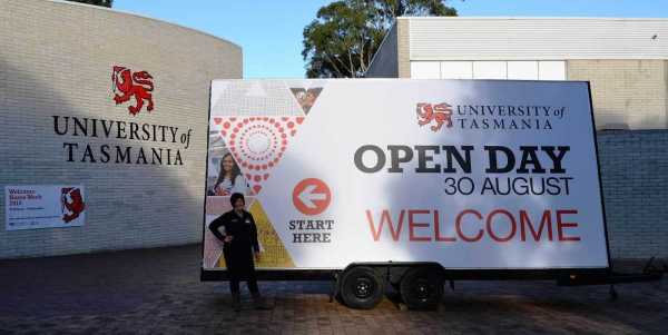 University Of Tasmania Mobile Billboard Trailer Signage