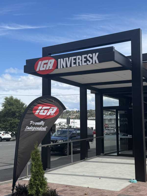 IGA Fabricated shop front signage