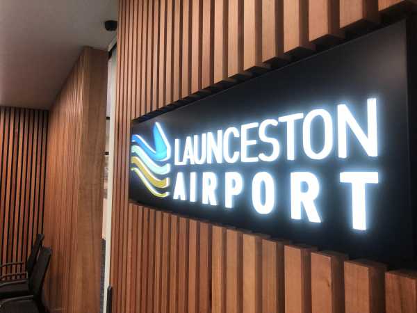Launceston Airport lightbox