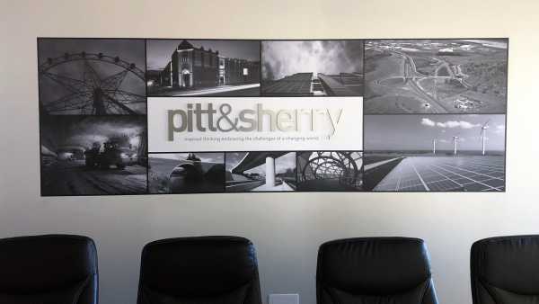 Pitt Sherry Wall Branding Launceston Photo Tex Brushed Aluminium