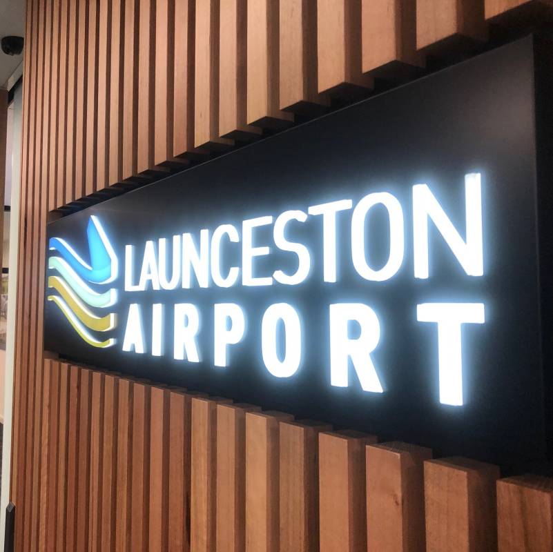 Launceston Airport lightbox