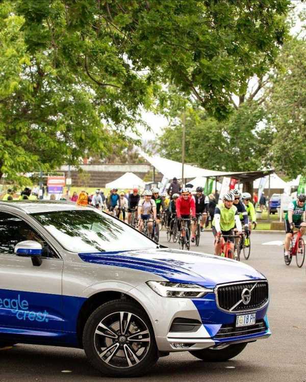 Eaglecrest Volvo Car Signage Bike Race Support