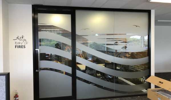 Launceston Airport window graphics meeting room