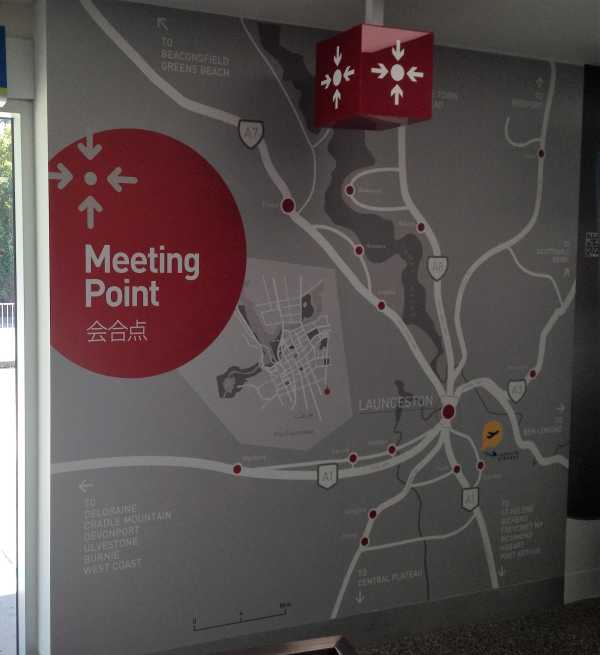 Launceston Airport Wayfinding Map