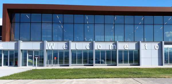 Launceston Airport Welcome Building Sign