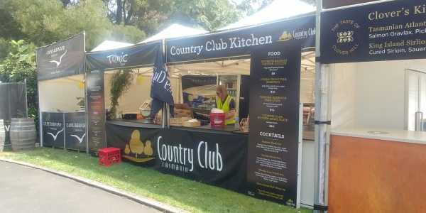 Country Club Tasmania Festivale food stall