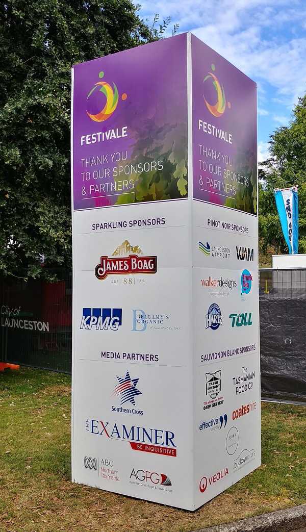 Festivale  - Signage Portable Event Signage, Launceston