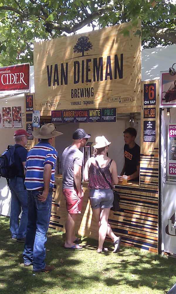 Van Dieman Brewing - Event Signage Printed on Timber