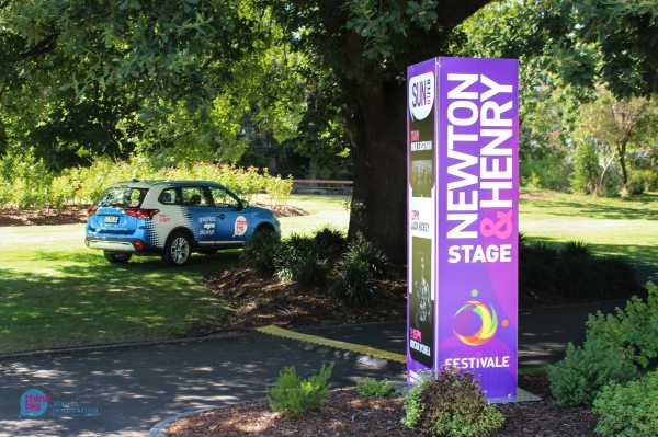 Festivale event signage bollards