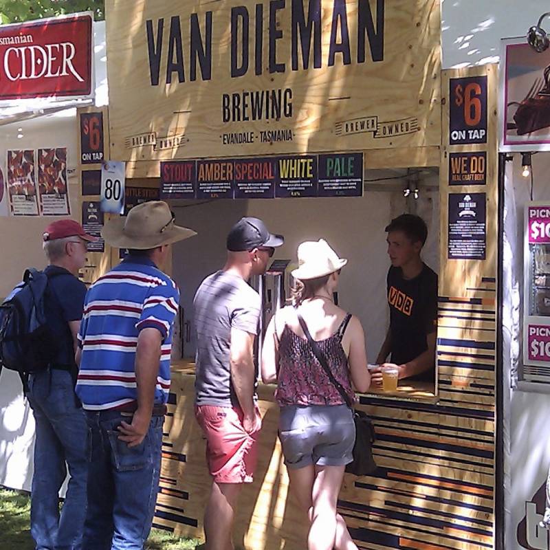 Van Dieman Brewing - Event Signage Printed on Timber
