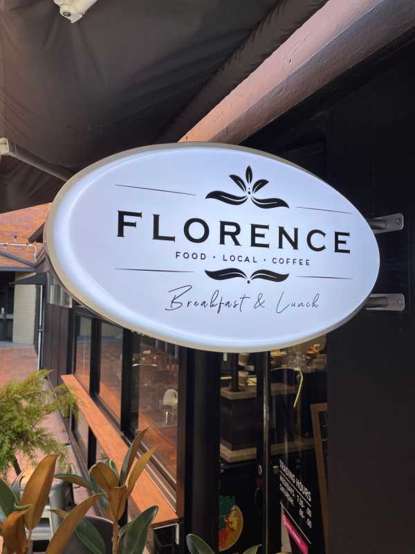 Illuminated Signs Launceston - Florence Cafe