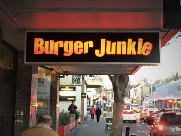 Illuminated Sign Launceston - Burger Junkie Shop Sign Lightbox Copy
