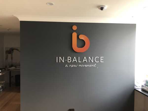 In Balance - Acrylic Reception Sign