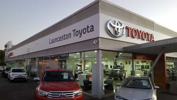 Launceston Toyota - Building Signage Illuminated