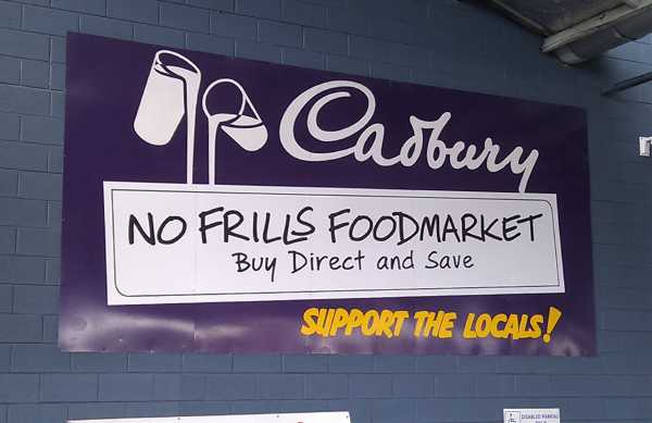 No Frills Hobart - Cadbury - Building Sign