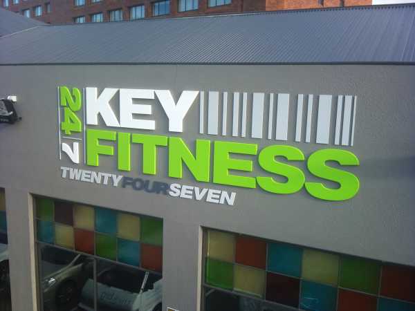 Key Fitness Building Sign Router Cut Letters