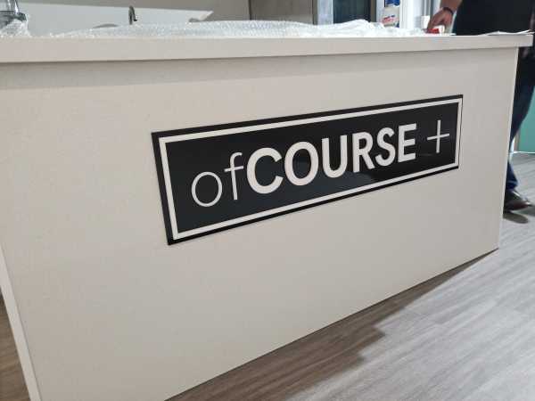 ofCourse + - Reception Desk Sign, Launceston