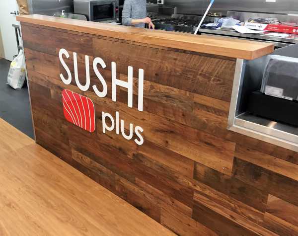 Sushi Plus Acrylic Counter Sign