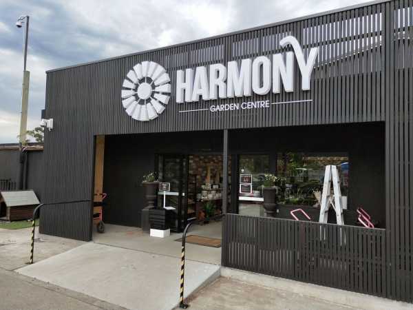 Harmony Garden Centre - illuminated acrylic sign