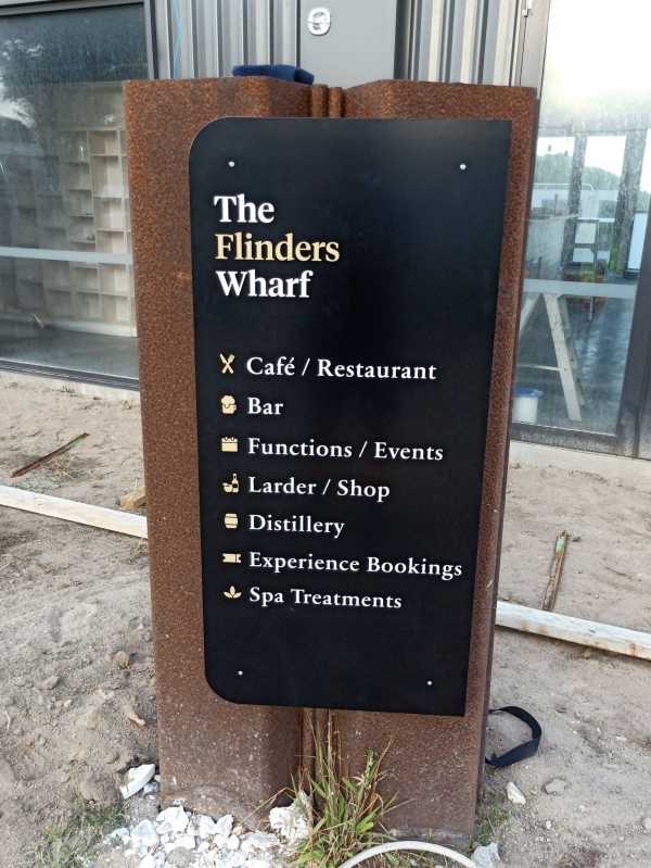The Flinders Wharf Directory Sign
