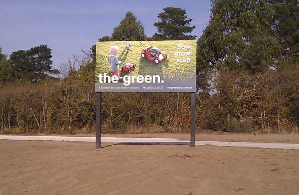 The Green Small Billboard Sign