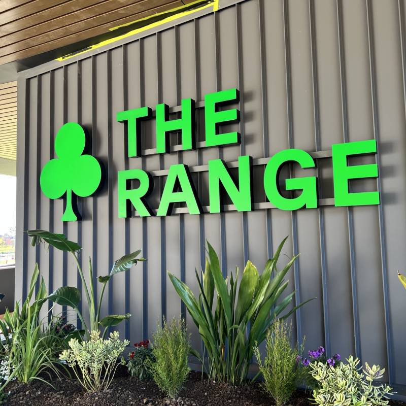 The Range Illuminated sign