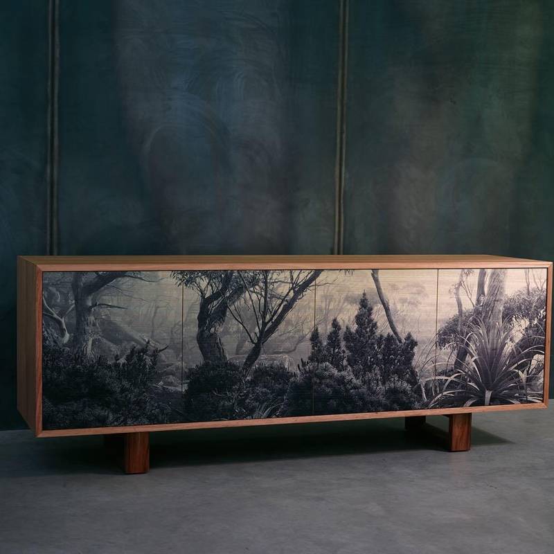 Touching space printed cabinet doors