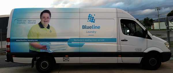 Blueline Laundry - Van Wrap Signage Graphics