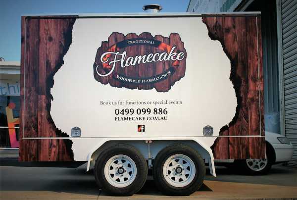 Flame Cake Food Van - Vehicle Wrap Vehicle Signage