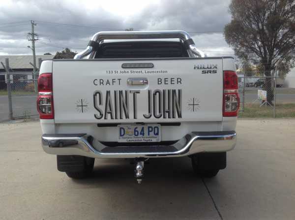 Saint John - Car signage, Launceston
