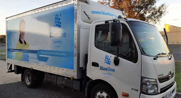 Blueline Laundry - Truck Graphics Wrap Sign