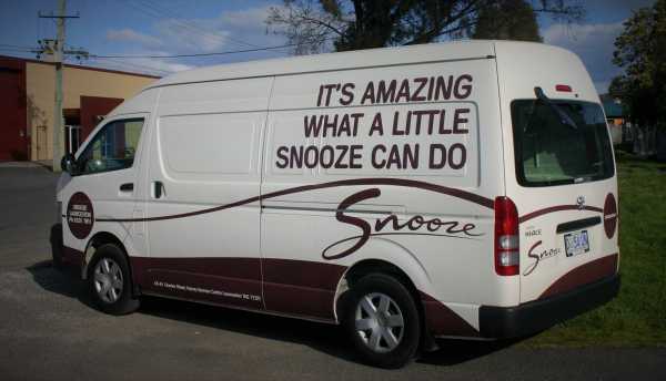 Snooze Vehicle Signage Vehcicle Wrap