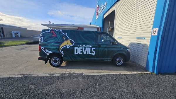 Tasmania Devils van signage