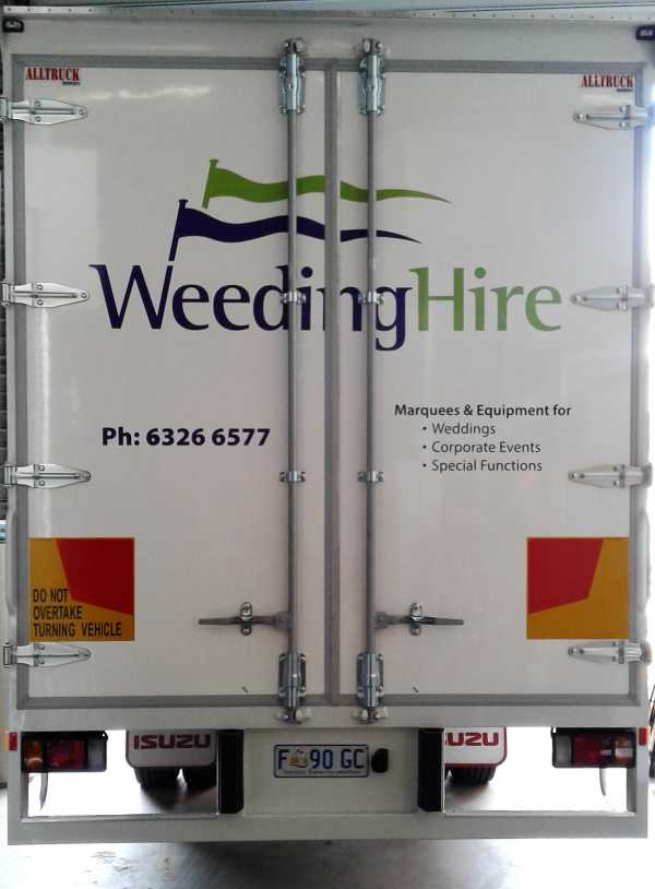 Weeding Hire - Truck Signs