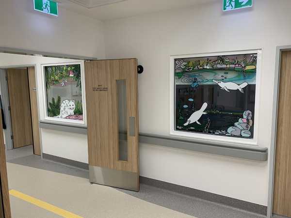 Hospital window graphics childrens ward