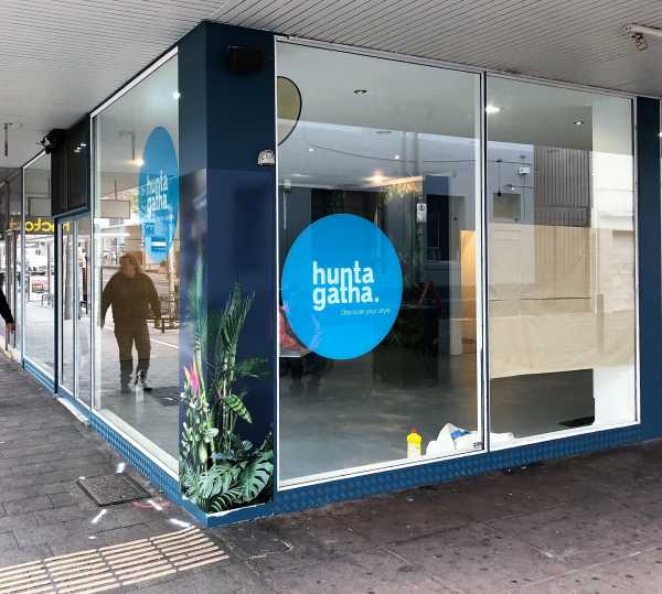 Hunta Gatha Shop Sign Window Sign