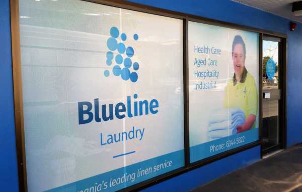 Blueline Laundry - Window Sign