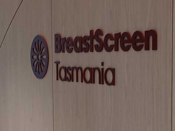 Breast Screen Tas acrylic lettering