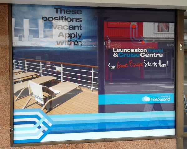 Launceston Cruise Centre Lightbox Window Graphics Copy