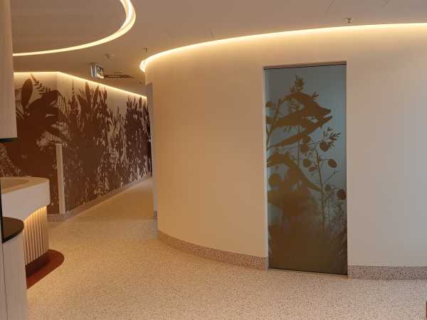 Wall graphic window frosting