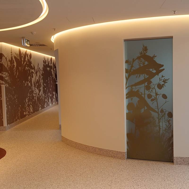 Wall graphic window frosting